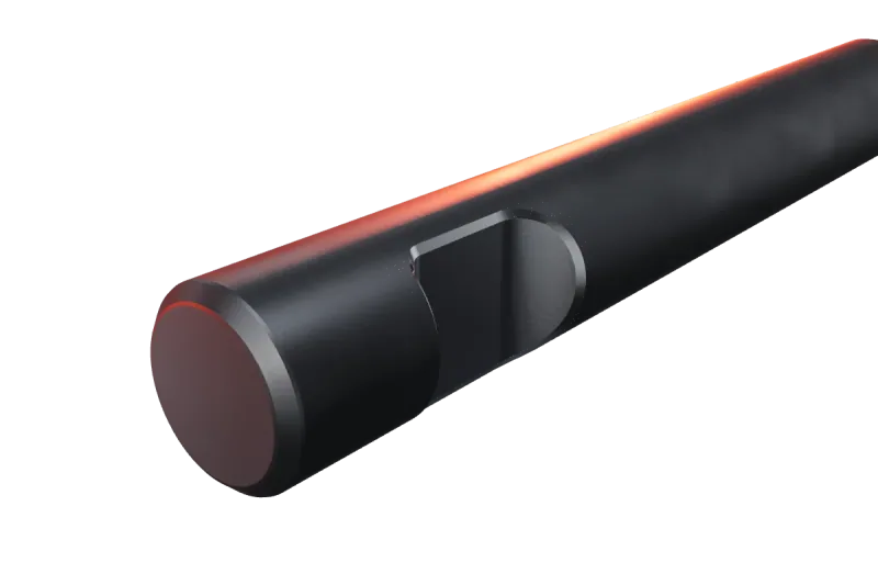 KU135-17 kırıcı ucunun kama kanalı ve arka ucu, yakın görünüş