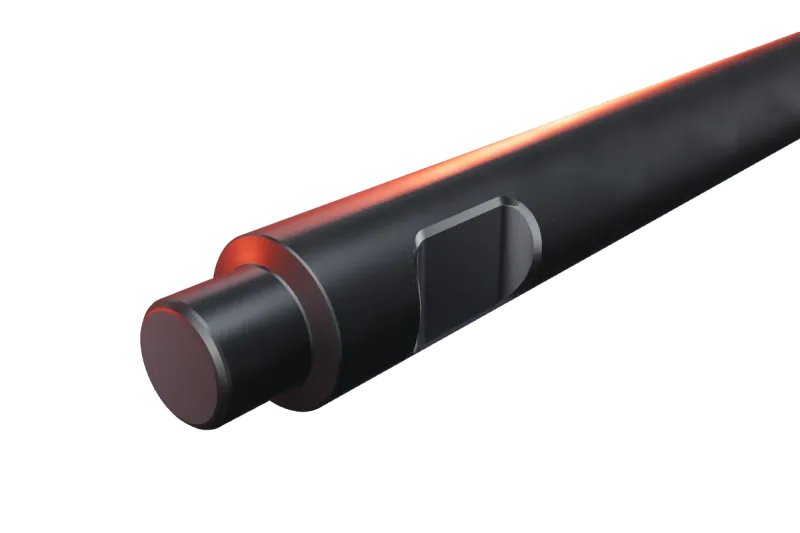 Furukawa F20 breaker tip key slot and rear end, close-up