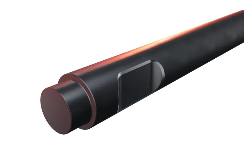 KU155-08 kırıcı ucunun kama kanalı ve arka ucu, yakın görünüş