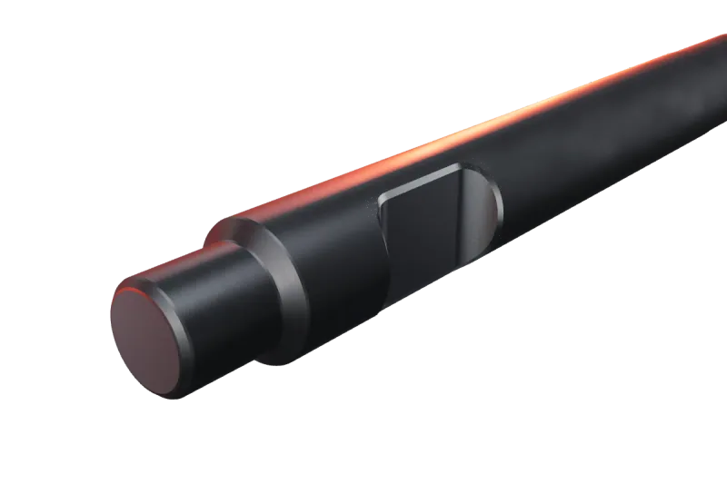 KU106-02 breaker tip key slot and rear end, close-up
