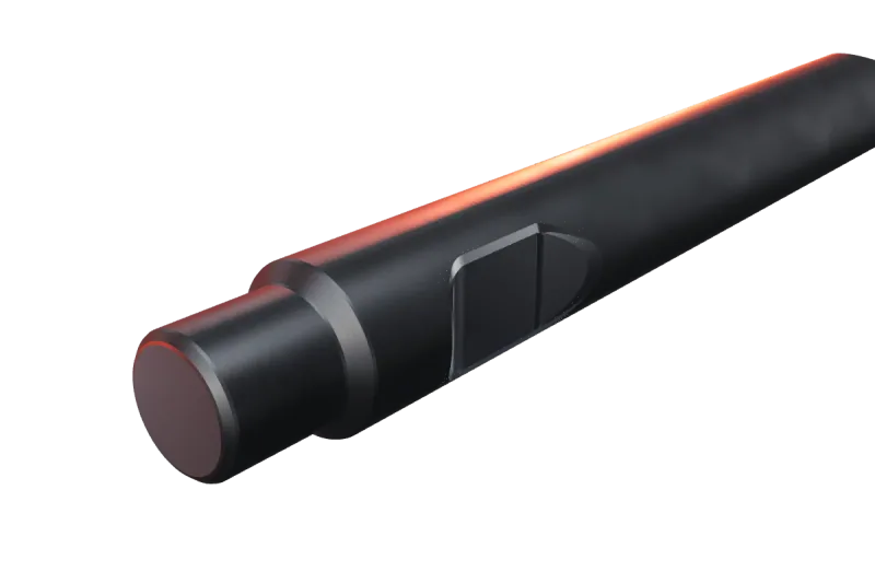KU146-07 breaker tip key slot and rear end, close-up