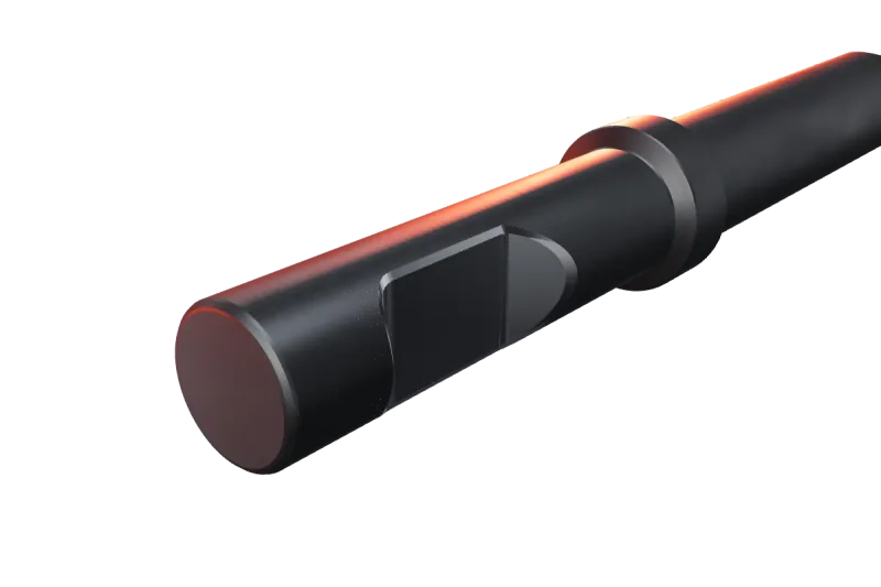 KU72-01 kırıcı ucunun kama kanalı ve arka ucu, yakın görünüş