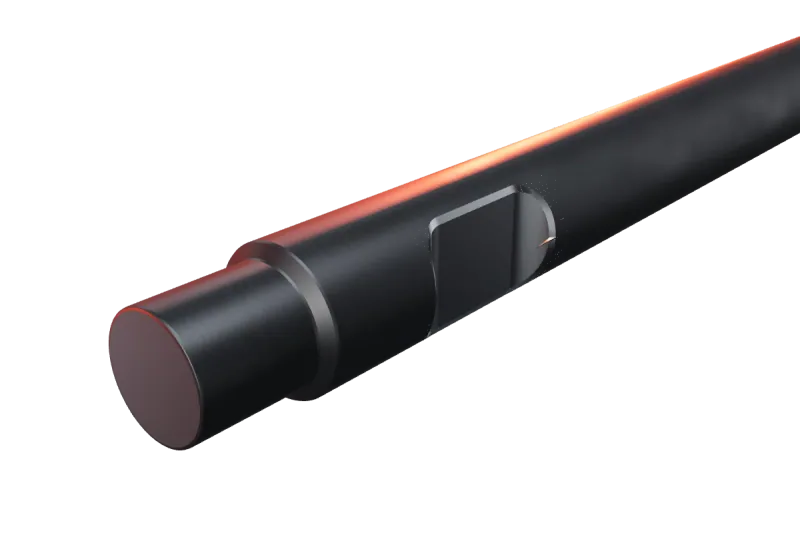 KU122-04 breaker tip key slot and rear end, close-up