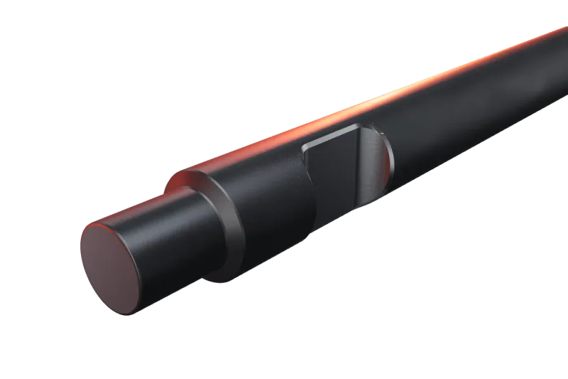 KU74-05 breaker tip key slot and rear end, close-up